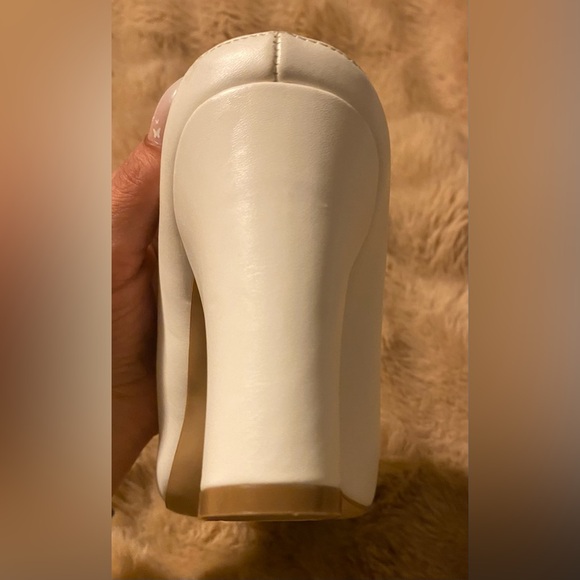 Forever 21 White Mule Slip On Heels size 8 - Picture 4 of 7